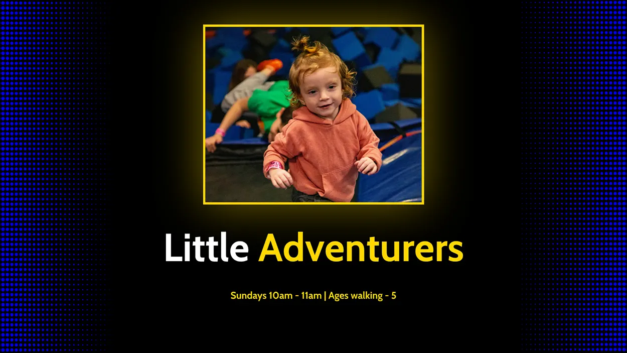 Image of a child at Airborne for the 'Little Adventurers' program.
